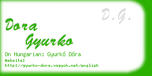 dora gyurko business card